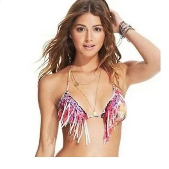 Raising triangle top with ruffles size Small with tags Ipsy bag - Picture 2 of 11